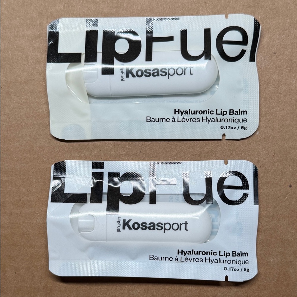 2X Kosas LipFuel Hyaluronic Lip Balm Baseline Clear Active skincare Lips 0.17 oz